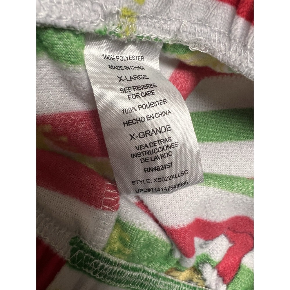 030-006 The Grinch Christmas Pajama Pants Xl 16–18 Cozy Holiday Lounge Velour Pj - Picture 7 of 7